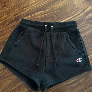 Champion Black Athletic Shorts with Drawstring Waistband
